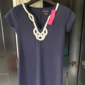 Lily Pulitzer Brewster T-Shirt Dress. Navy. Size S.